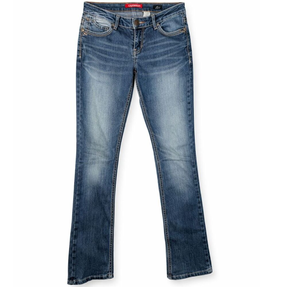 Unionbay Y2K Skinny Boot Jeans 5 Medium Wash Distressed McBling Twilight Core